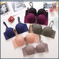 [Night Market]  Floral Lace Underwire Half Coverage Push Up Bra/ Coli Wanita Renda Bunga (34-40) Cup