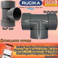Rucika Tee D-DT Size 5Pcs Five Inc In 6" x 4" Inch Inch Inch Three-Prong PVC Pipe Fitting Fitting Ru