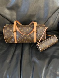 Louis Vuitton Papillon 30 Monogram LV Vintage 經典絕版 子母袋 圓筒袋