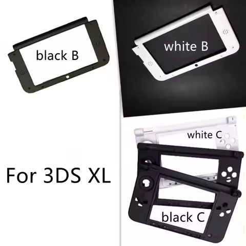 1Piece Oem Replacement B/C Cover Front/Middle Frame For 3DSXL/LL Housing Case Shell White/Black
