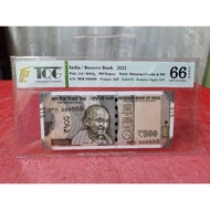 🔥印度~2022~India ~500 Rupees~9FR 888888 [66 GEPQ]🔥