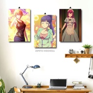 KAYU Megami Room Poster No Cafe Terrace Shiragiku Ono 20X30 / Zepeto Indonesia/ Wooden Poster Anime 