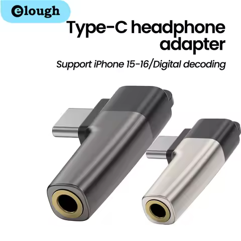 90° Elbow USB Type C To 3.5mm Aux Adapter Type-c 3.5 Jack Audio Cable Earphone Cable Converter for i