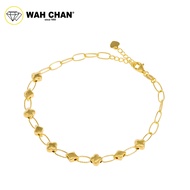 WAH CHAN 916 Gold Bracelet - Diamond Clover OSB1231