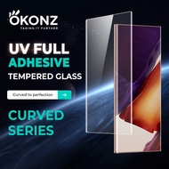 OKONZ UV Full Glue Adhesive Tempered Glass Screen Protector For Samsung Note 10+ S10+ S10 S20 Plus S