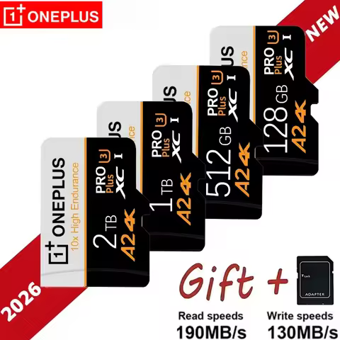 OnePlus 2TB High-Speed A2 SD Card 512GB 256GB 128GB Memory Card 1TB Micro TF SD Adapter for Smartpho