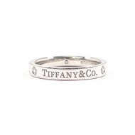 【日本直送 中古美品】10.5号 ティファニー TIFFANY&Co. リング・指輪 フラット バンドリング Pt950プラチナ/ダイヤモンド