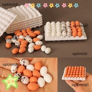 OPTIMISTI 1Set Simulated Eggs, 4 Styles Mini Cute Chicks Eggs, High Quality Family Eggs Miniature De