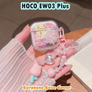 【Trend Front】For HOCO EW03 Plus Case Earphone Case DIY Floral Pattern Soft Silicone Casing