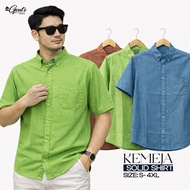 [S-4XL] kemeja lelaki🔥Plain men's shirt formal men's lengan pendek (no logo) 100%Cotton