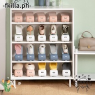 FKILLA Shoe Rack, Plastic Adjustable Double Stand Shelf,  Durable Space Savers Double Layer Cabinets Shoe Storage Home