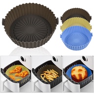 14/16/20cm Air Fryers Oven Baking Tray Fried Pizza Chicken Basket Mat AirFryer Silicone Pot Round Re