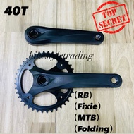 READY STOCK BICYCLE CRANKSET SINGLE SPEED 40T CRANKSET MTB / CRANKSET 40T / CHAINWHEEL MTB SINGLE SP