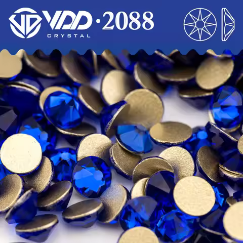 VDD 030 Sapphire SS16-SS30 2088 Rhinestone Crystal High Quality 8 Big 8 Small Flatback Stone For DIY
