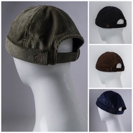Makhtab | Navy Adult Men's Cap | Navy Corduroy Hatmiki