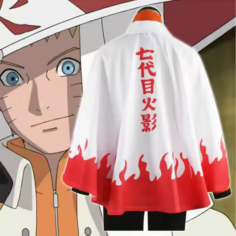 2025 New Cosplay Animer Shippuden Six Generation Hokage Cosplay Cloak Robe Yellow Cape Dust Coat Uni