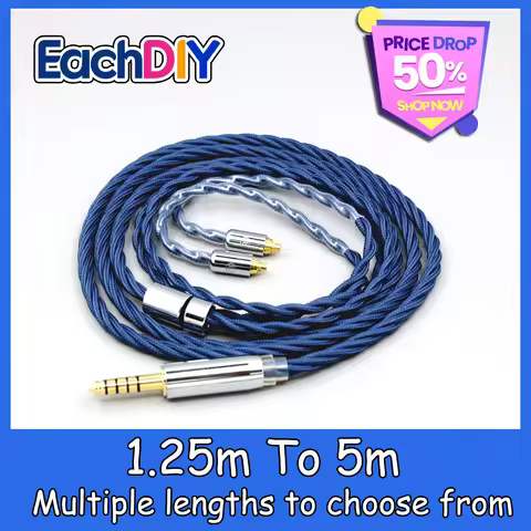 99% Pure Silver OCC Graphene Alloy Full Sleeved Earphone Cable For Sennheiser IE200 IE300 IE900 IE60