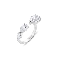 Glintz Bon Reve แหวนเงินแท้ ฝังเพชร cubic zirconia