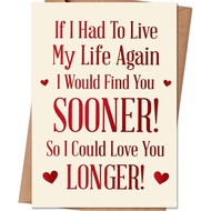 Anniversary Card，Valentine's Day Cards for Him Her, Valentines Day Gifts for Women Men, Valentines C