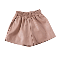 ONE - 高腰顯瘦a字皮短褲女（粉色）（S-XXL碼）（下單後聯繫客服確認尺碼）#F275_004_039