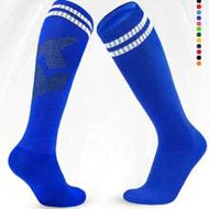1 Pair Men's Mid-Calf Training Anti-Slip Professional Football Socks, High-Top Long Socks, Premium F
