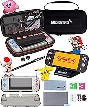 Protective Starter Kit for Nintendo Switch Lite with Complete Bundle Accessories (Black)