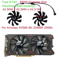 -2Pcs/Set,XY-D09015B,Graphics GPU Cooler,Video Card Fan,For Kinology RX580 8GB 2048SP GDDR5,For Kino