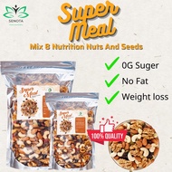 Super Meal Mix Nuts Granola Cereal Diet roasted cashew nut, mix nuts, healthy snacks halal weight lo
