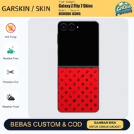 Galaxy Z Flip 7 Vinyl Skin REDCODE ICONS Anti Scratch Protector Case | By Fusion | Code - XFXE
