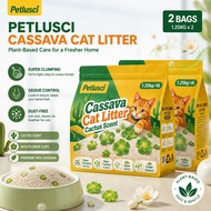 PETLUSCI🌵Cassava Cat Litter Water-Scented Flower 2% Baking Soda 0 Dust Food Grade Super Clumping Cac