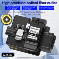 COMPTYCO AUA-X2 High Precision Fiber Cleaver with Waste Fiber BoxFTTH Fiber Optic Cold Connection Hot Melt Cable Cutter Tools