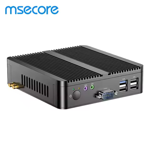 Msecore Intel Celeron J1900 Mini PC Fanless Industrial Micro Computer Minpc 2LAN DDR3L WIFI VGA Comp