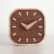 『JQ Time』Walnut table clock Delicate Small clock Japanese table clock Silent Clock Office table cloc