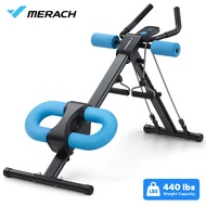 MERACH Adjustable Ab Trainer Machine for Abs Workout at Home Gym Foldable Knee Protection Abdominal 