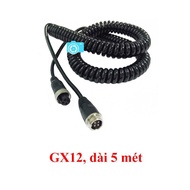 XO GX12 Spring Truck Camera Signal Wire, 4 Pins with Screws, Length 5m/10m