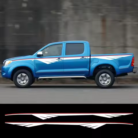 Car Side Waistline Sticker For Toyota Hilux SR5 GR AN10 20 30 MK3 N80 90 100 Car Styling Vinyl Decal