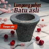 Lumpang batu asli besar manual pahat / lumpang batu jumbo termurah lumpang saja
