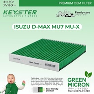 KEY-STER MICRON GREEN กรองแอร์ ISUZU D-MAX กรองฝุ่น PM2.5 , PM0.3 ได้ถึง 99% เพื่ออากาศบริสุทธิ์ภายในห้องโดยสาร