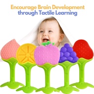 Children Fruit Toothpaste Chew Stick, Baby Teether Silicone Soothing Teeth Chew Stick/Molar Stick Ba