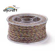 1roll Macrame Cord Rope with Plastic Reel for Wall Hanging Crafts Gift Wrapping Colorful 1.5mm about