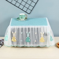 Appliance dust cover lace yarn edge microwave cover oven cover towel simple microwave oven dust cover