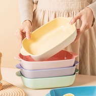 [Taoyuan Shipment] Japanese Ceramic Baking Pan Plate Oven Baked Rice Pan Ceramic Baking Pan Baked Ba