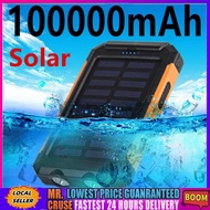 Mobile Solar Power Bank100000 mah PowerBank Mobile Portable 2 USB Micro Type-C Phone , IP67 Waterpro