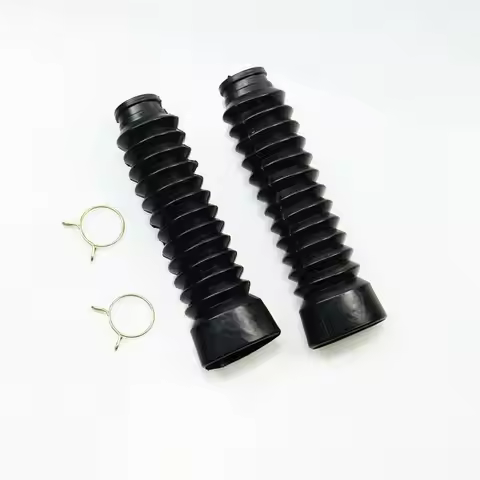 Front Fork Boots Rubber Black Dust Cover For Off-road Dirt Bike Suzuki GN125 GN