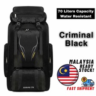 70L Large Capacity Backpack Waterproof Beg Hiking Bag Military Daki Gunung Camping Tactical Bagpack 