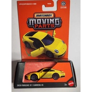 Matchbox Moving Parts 2020 Porsche 911 Carrera 4s Yellow