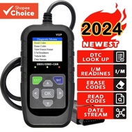 Car OBD2 Scanner Diagnostic Tool Reader, Car Voltage Tester Engine Fault Message Scanner, EOBD+CAN C
