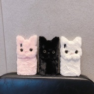 Furry 3D Cute Cat Case OPPO Realme 6 7 7i 8 Pro C2 C3 C11 C12 C15 C17 C20 C21 C25 X3 X50 X7 Pro XT X