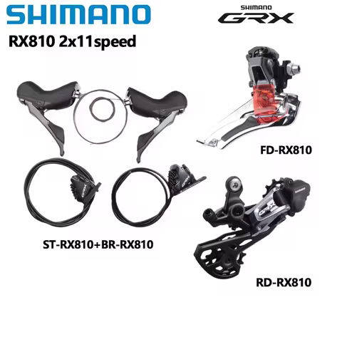 Shimano GRX RX810 2x11S Set Shifter RX810 22S Brake Front Rear Derailleur RD RX810 Road Bicycle Shif