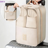 [EWFA-t] Portable Sports Shoe Bag Holds 3 Pairs Of Shoes Waterproof Dustproof Zippered Multi-Layer S